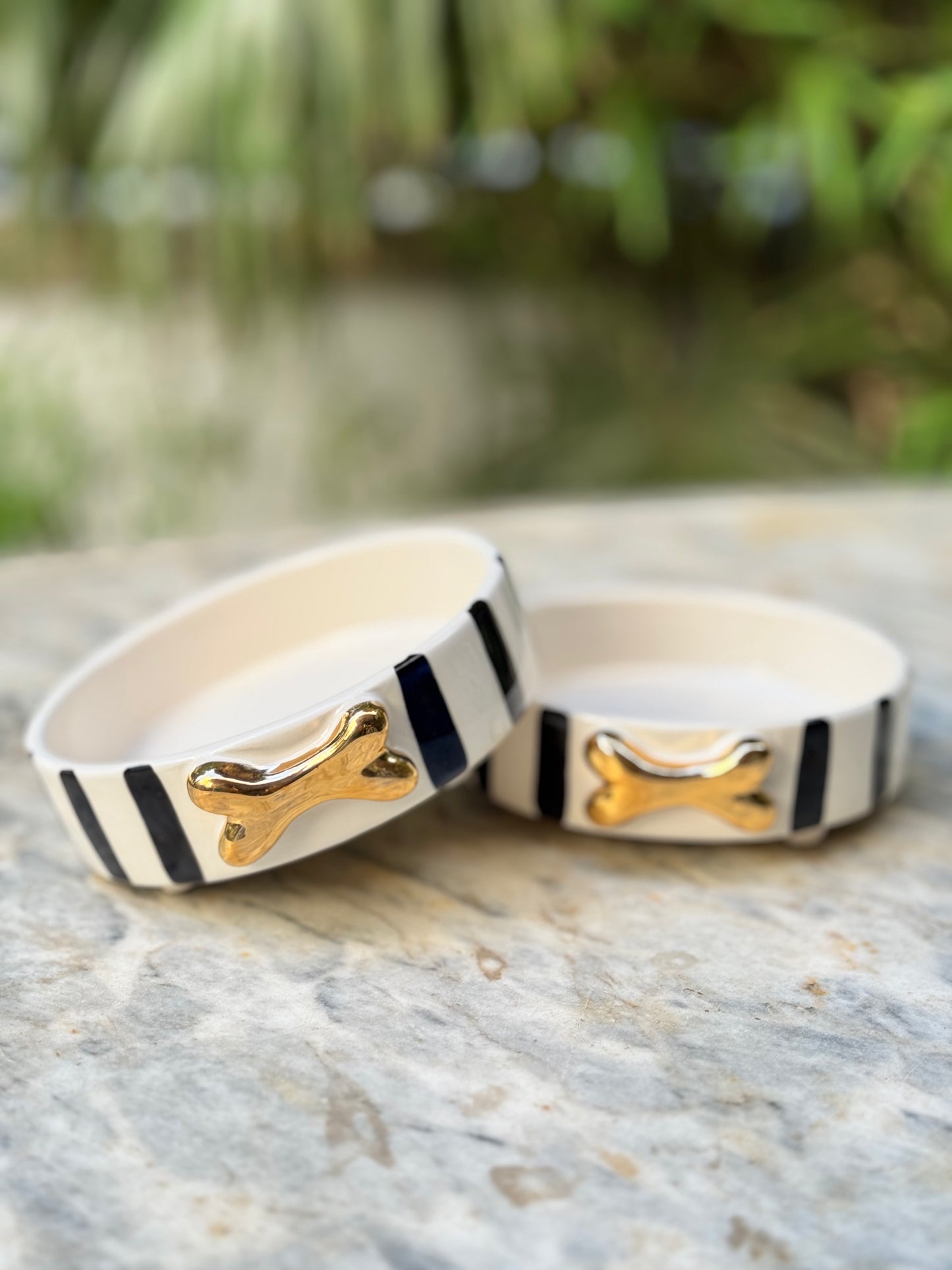 Gold Kemik Detaylı Mama Kavanozu